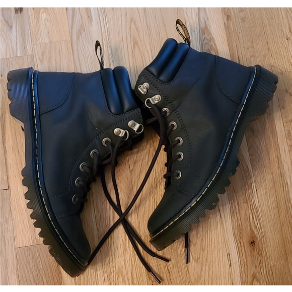 Dr. Martens Faora Mid Top Brown Leather Boot Size 8 - Picture 12 of 15